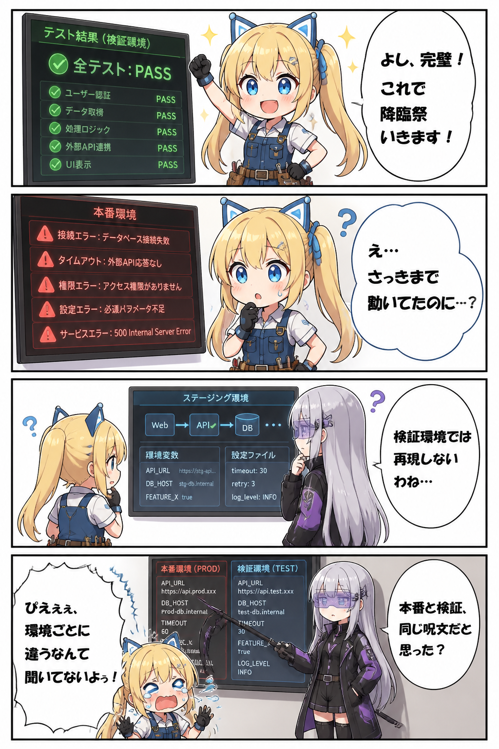 デプロイした瞬間に発覚するバグ