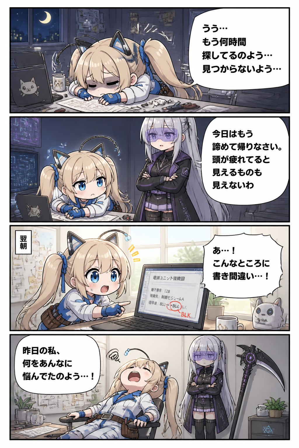 一晩寝ると解決する