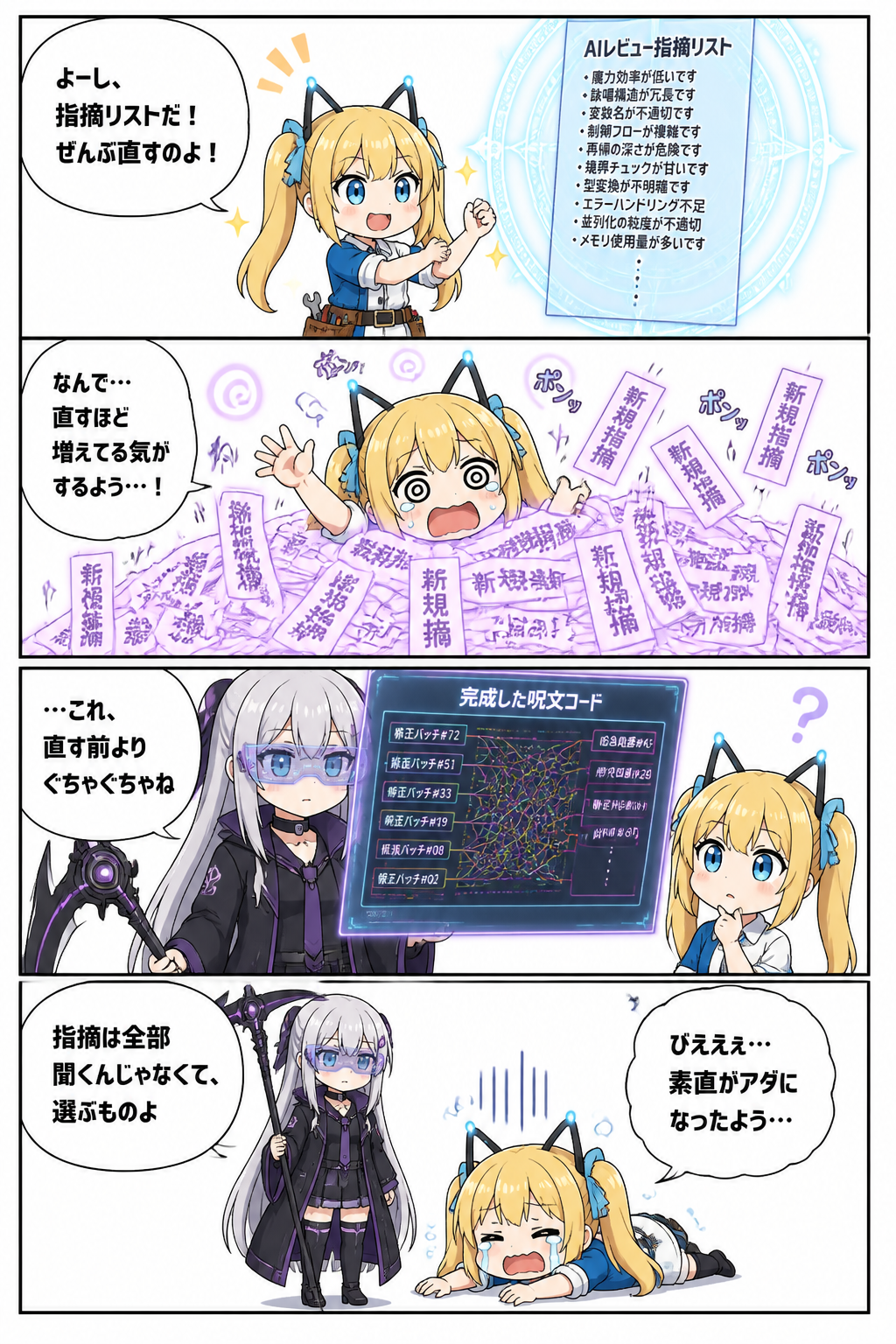 指摘は"全部聞く"んじゃなくて"選ぶ"ものよ